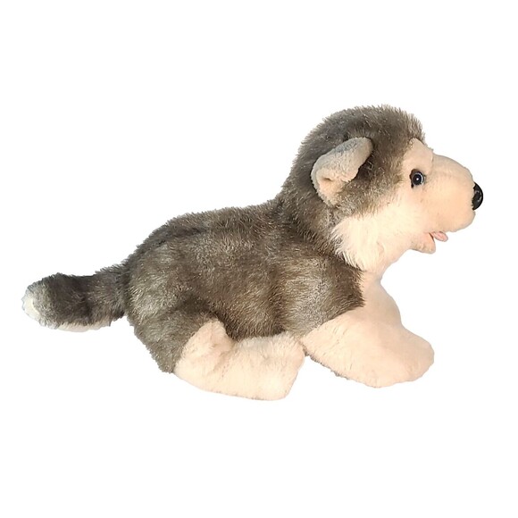 Siberian Husky RETIRED "barking" Build-A-Bear Stuffed Dog 15" Grey White EUC 15" - Picture 2 of 10